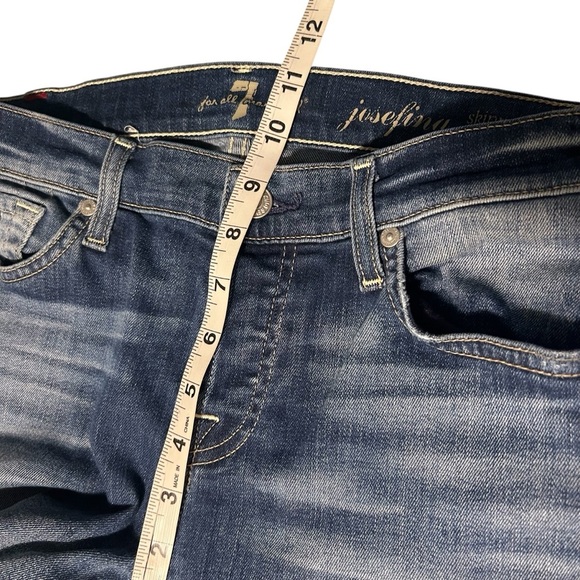 7 For All Mankind JOSEPHINA Boyfriend Stretch Distressed Jeans Size 26 - Picture 13 of 14